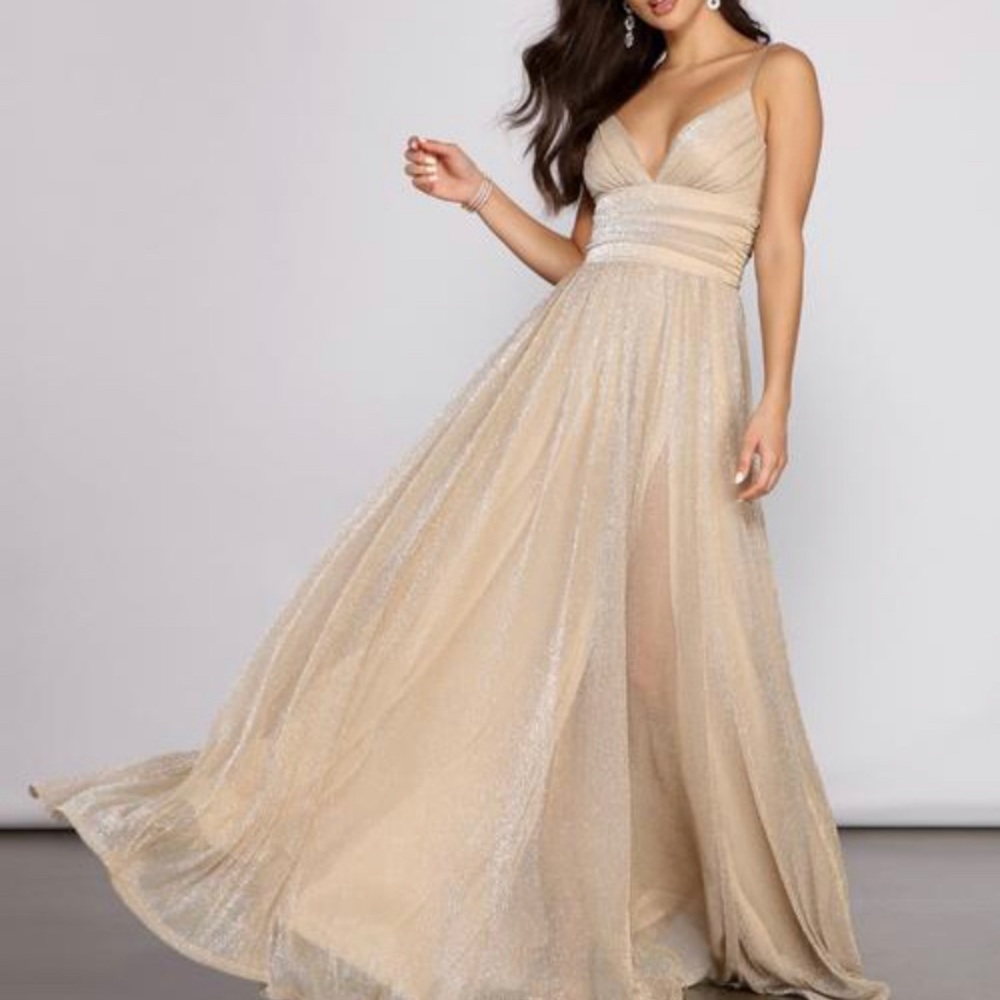 Gold Formal Dress- Brand New, Never Worn